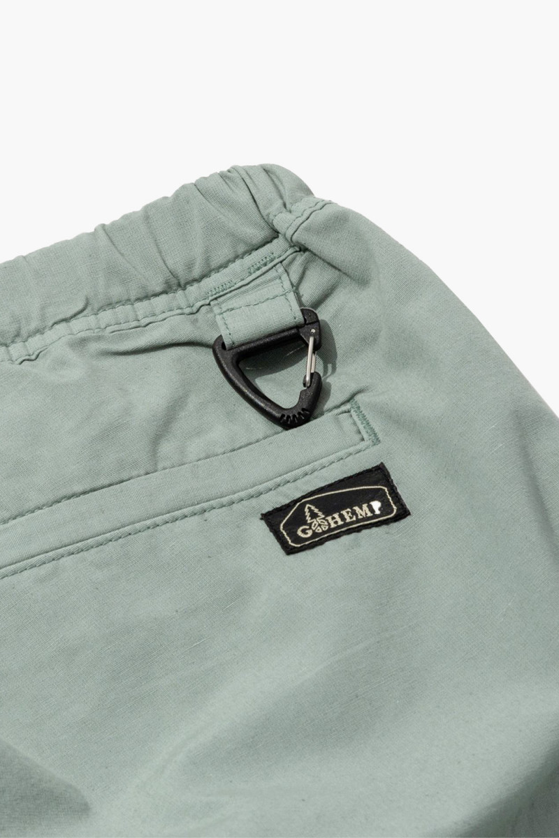 Hemp utility basic pants Sea green