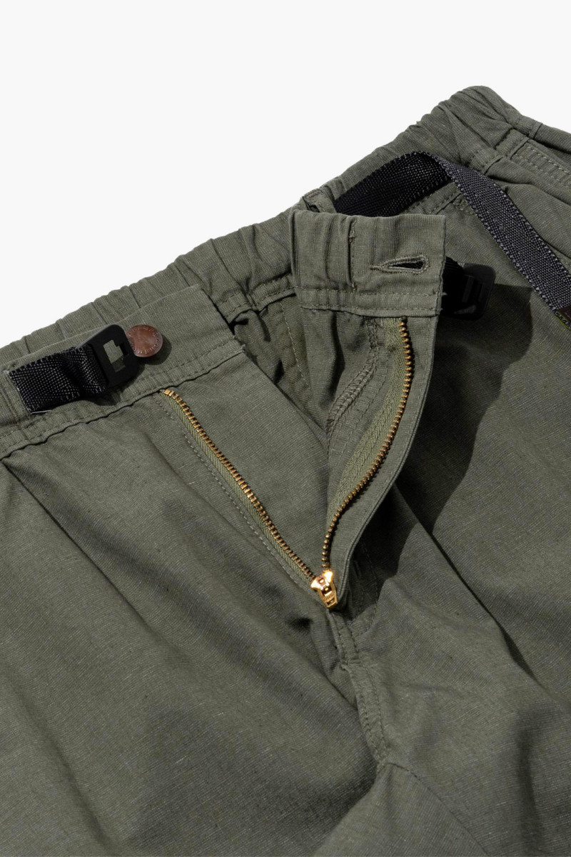 Hemp utility basic pants Deep forest green