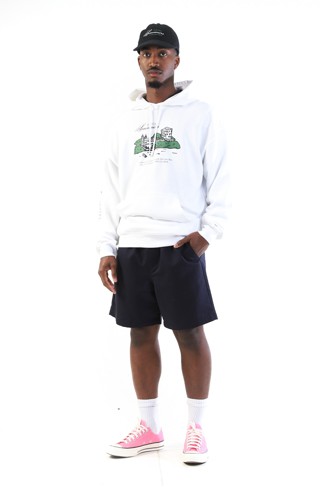 Hoodie hotel jjjjound Blanc