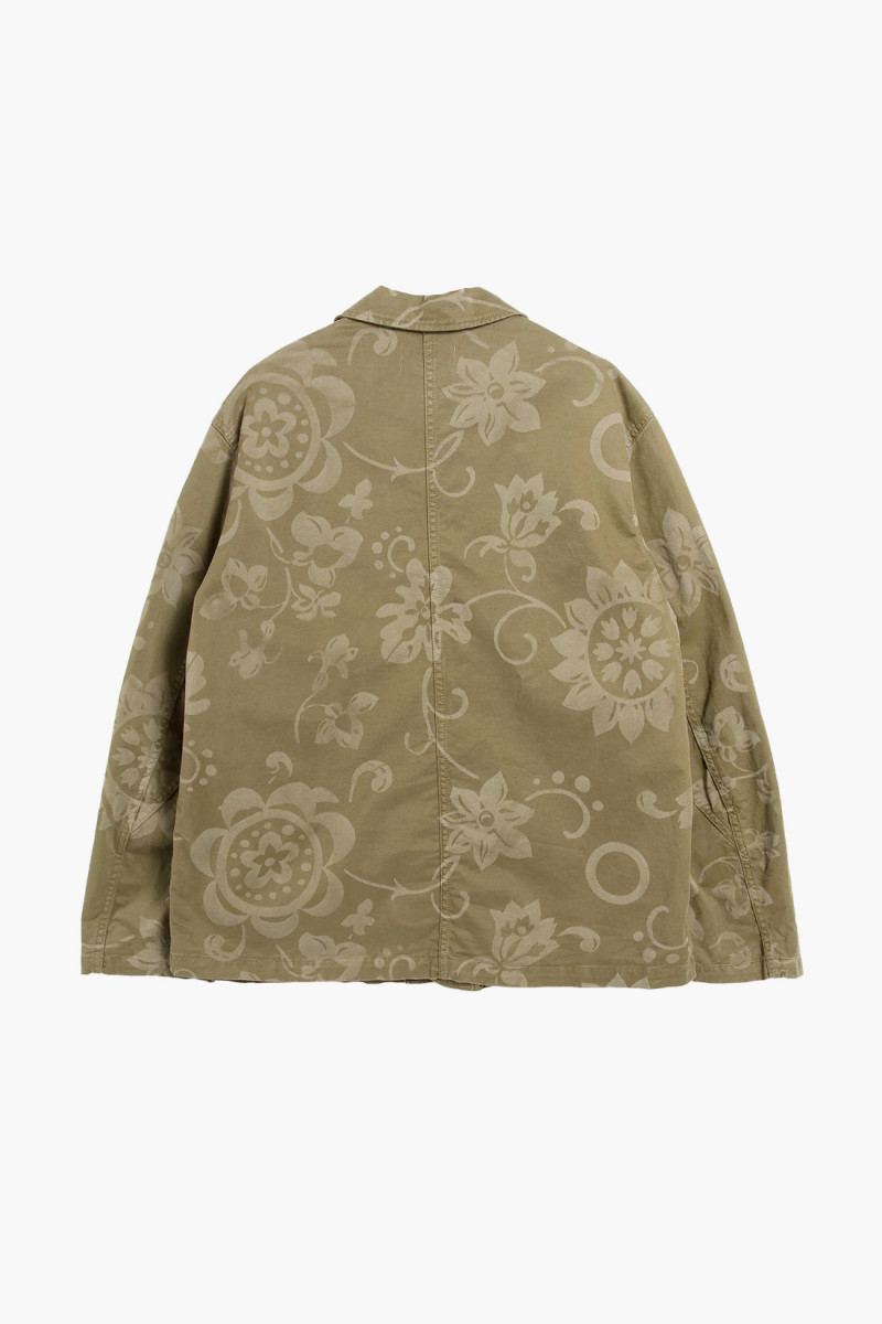Labour chore jacket Olive floral