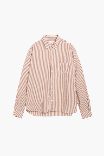 Ymc Curtis shirt Brown/ecru - GRADUATE STORE