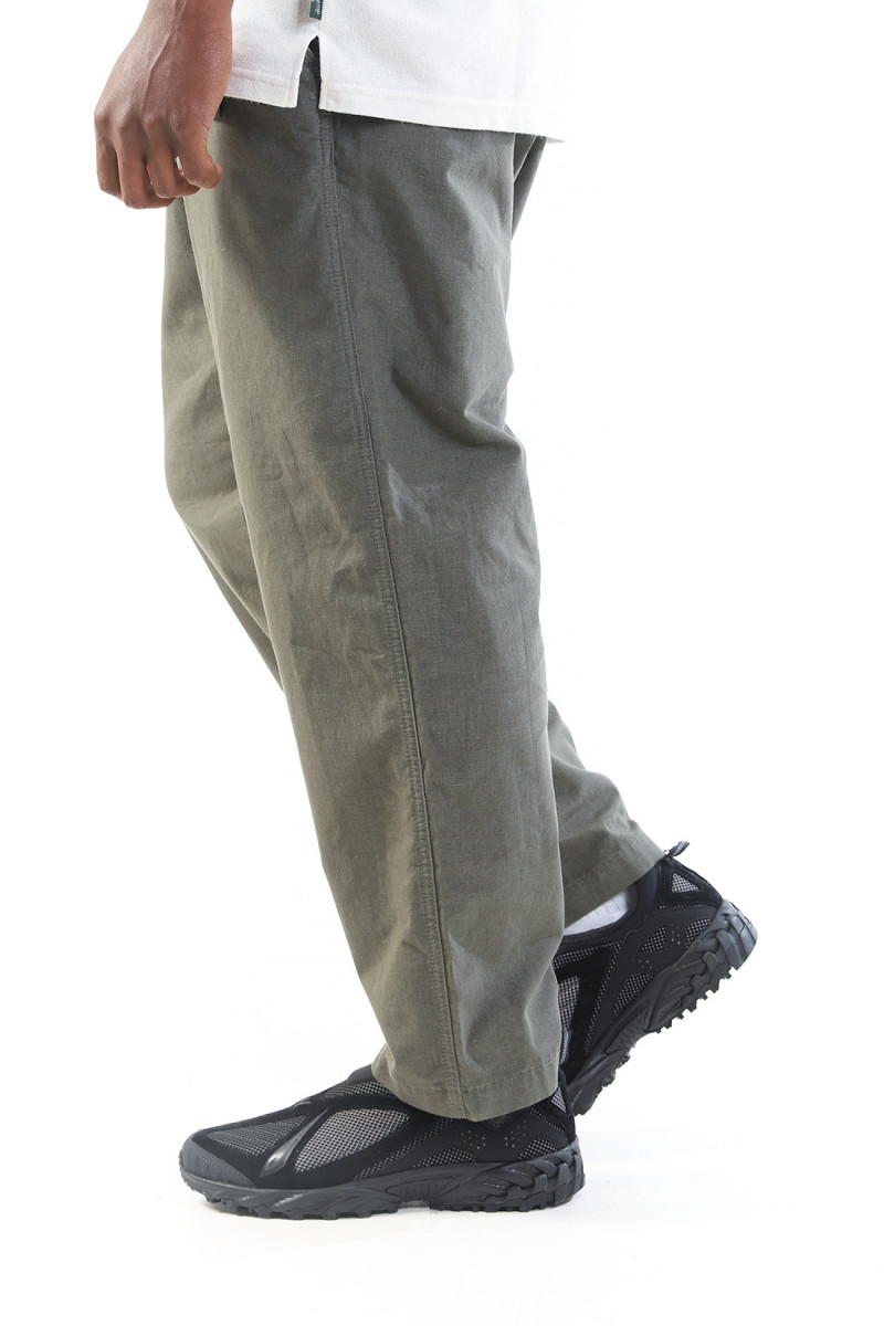 Hemp utility basic pants Deep forest green