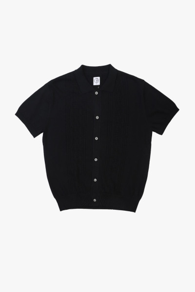 Polar skate co. Miles ss cardigan Black - GRADUATE STORE