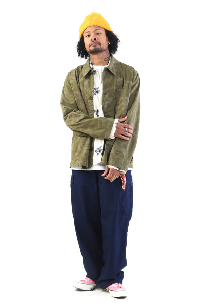 Labour chore jacket Olive floral