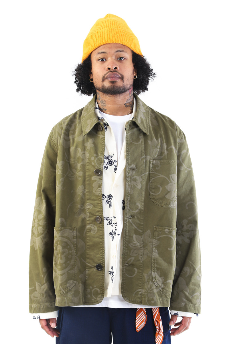 Labour chore jacket Olive floral