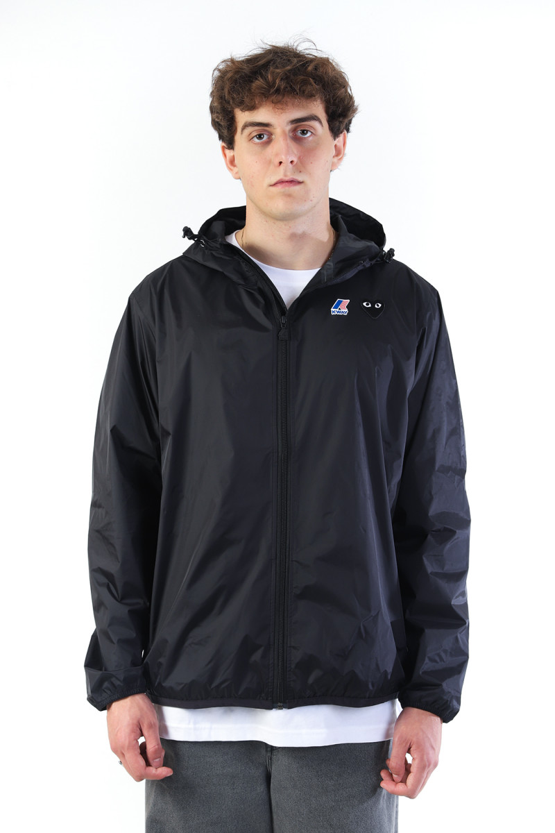 K-way hoodie zip black emblem Black