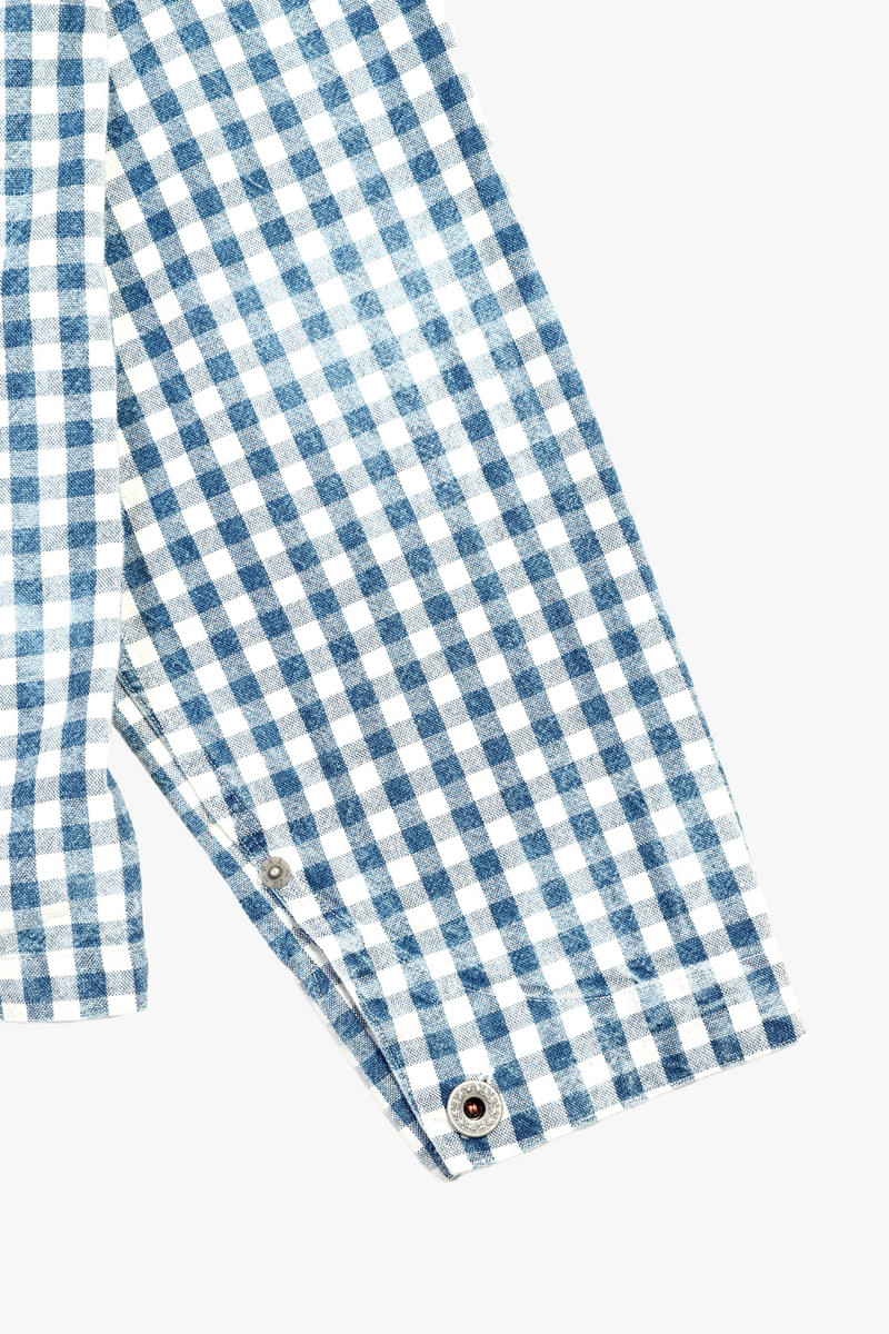 Long sleeve sport shirt Indigo/white
