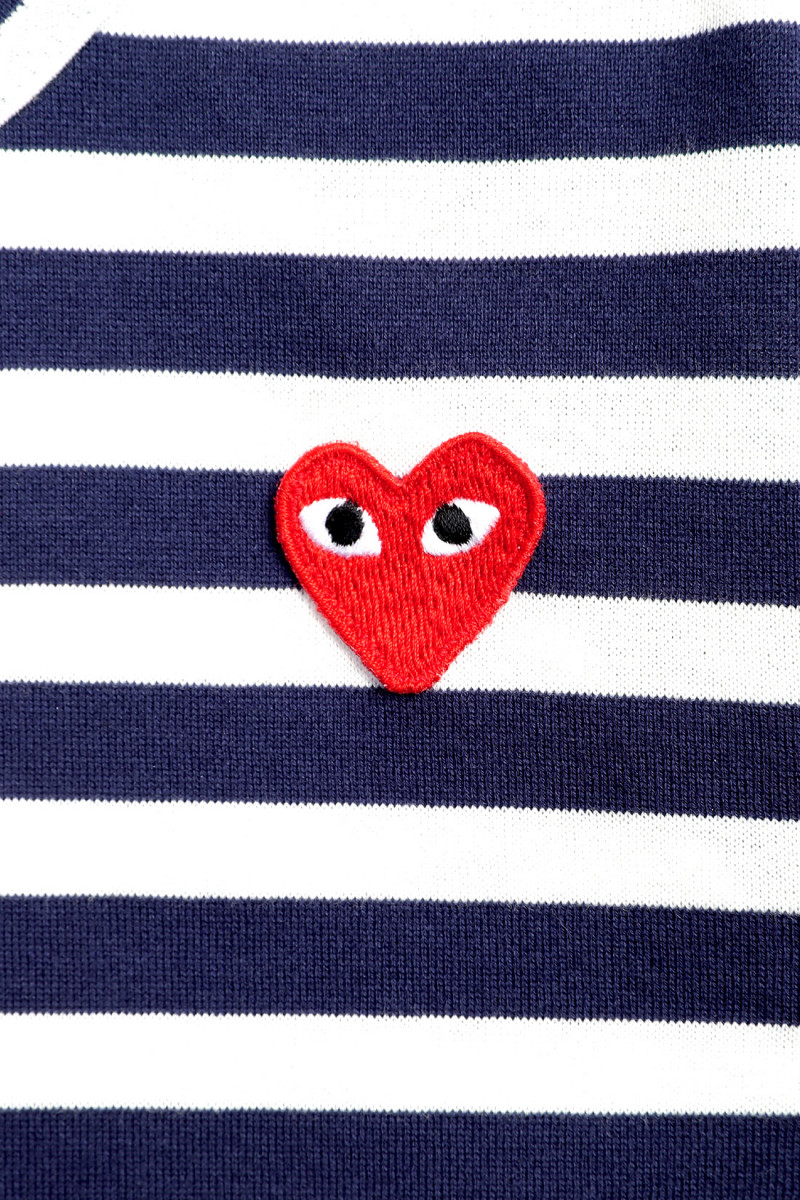 Kids t-shirt red emblem Navy/ white
