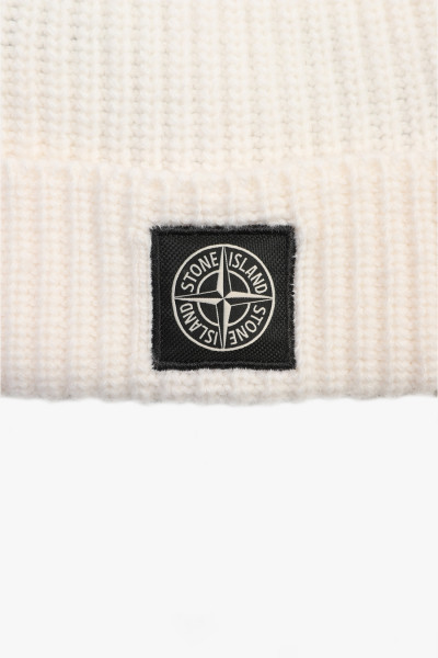 Stone island N10b5 logo beanie v0099 Bianco naturale - GRADUATE ...
