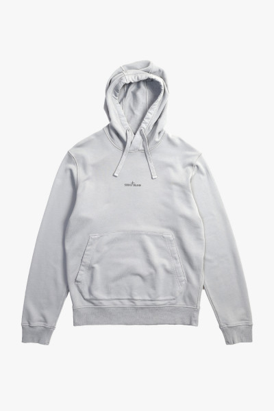 Stone island 66283 logo hood sweater v0066 Grigio verde - GRADUATE ...