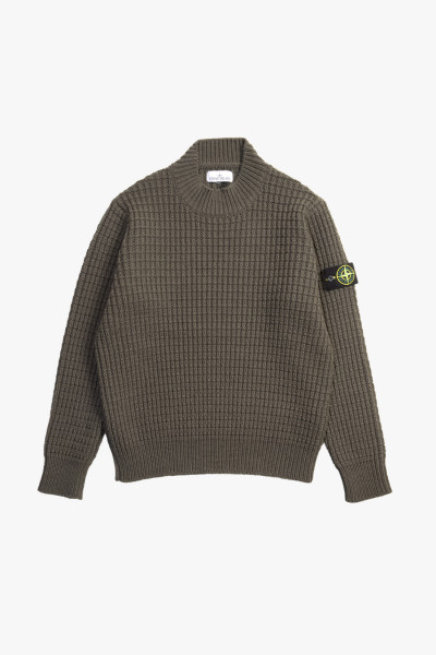 Stone island 537d5 wool jumper v0059 Muschio - GRADUATE STORE