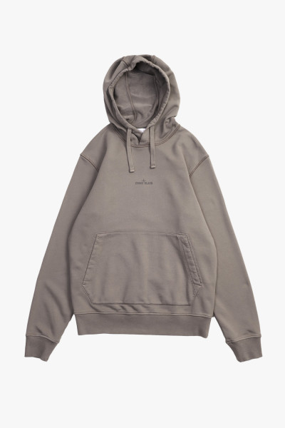 Stone island 66283 logo hooded sweat v0075 Noce - GRADUATE STORE