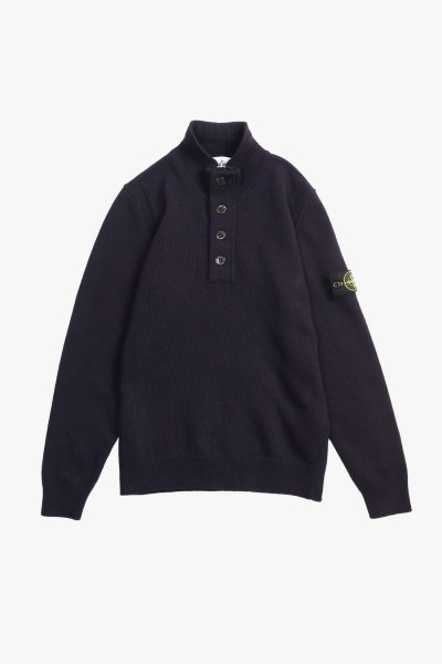 Stone island 540a3 half zip knit v0020 Blu scuro - GRADUATE STORE