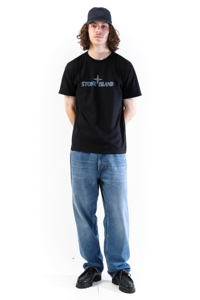 Stone island 2ns80 short sleeve tee v0029 Nero - GRADUATE STORE