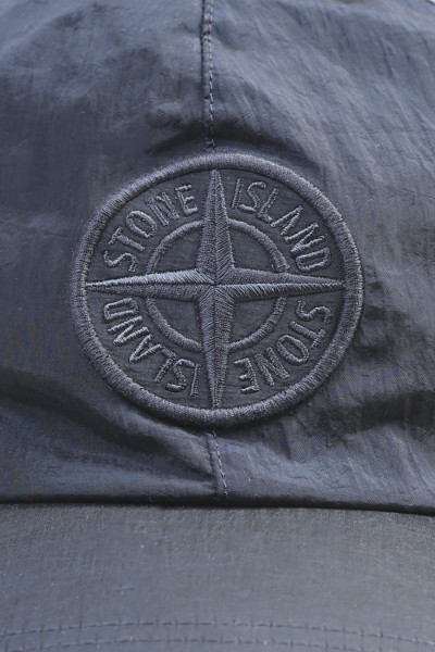 Stone island 99576 nylon logo cap v0020 Blu scuro - GRADUATE STORE