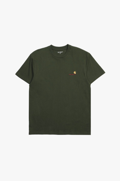 Carhartt wip S/s american script tee Tarragon - GRADUATE STORE