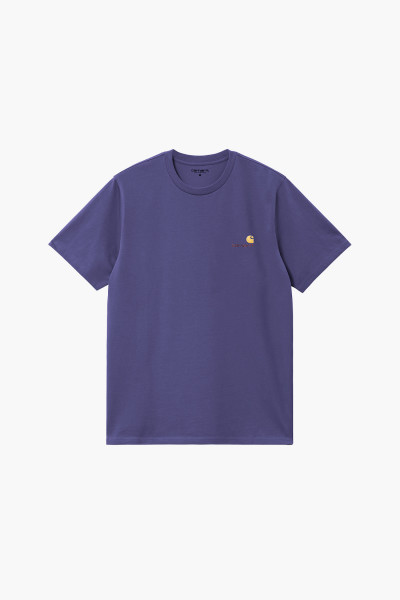 Carhartt wip S/s american script tee Aura - GRADUATE STORE