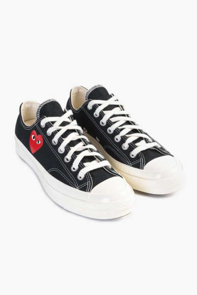 Converse x comme des garçons Play small heart chuck 70 ox Black - ...
