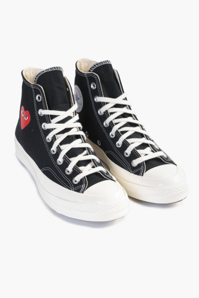 Converse x comme des garçons Play small heart chuck 70 hi Black - ...