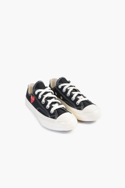 Converse x comme des garçons Kids small heart chuck 70 ox Black - ...