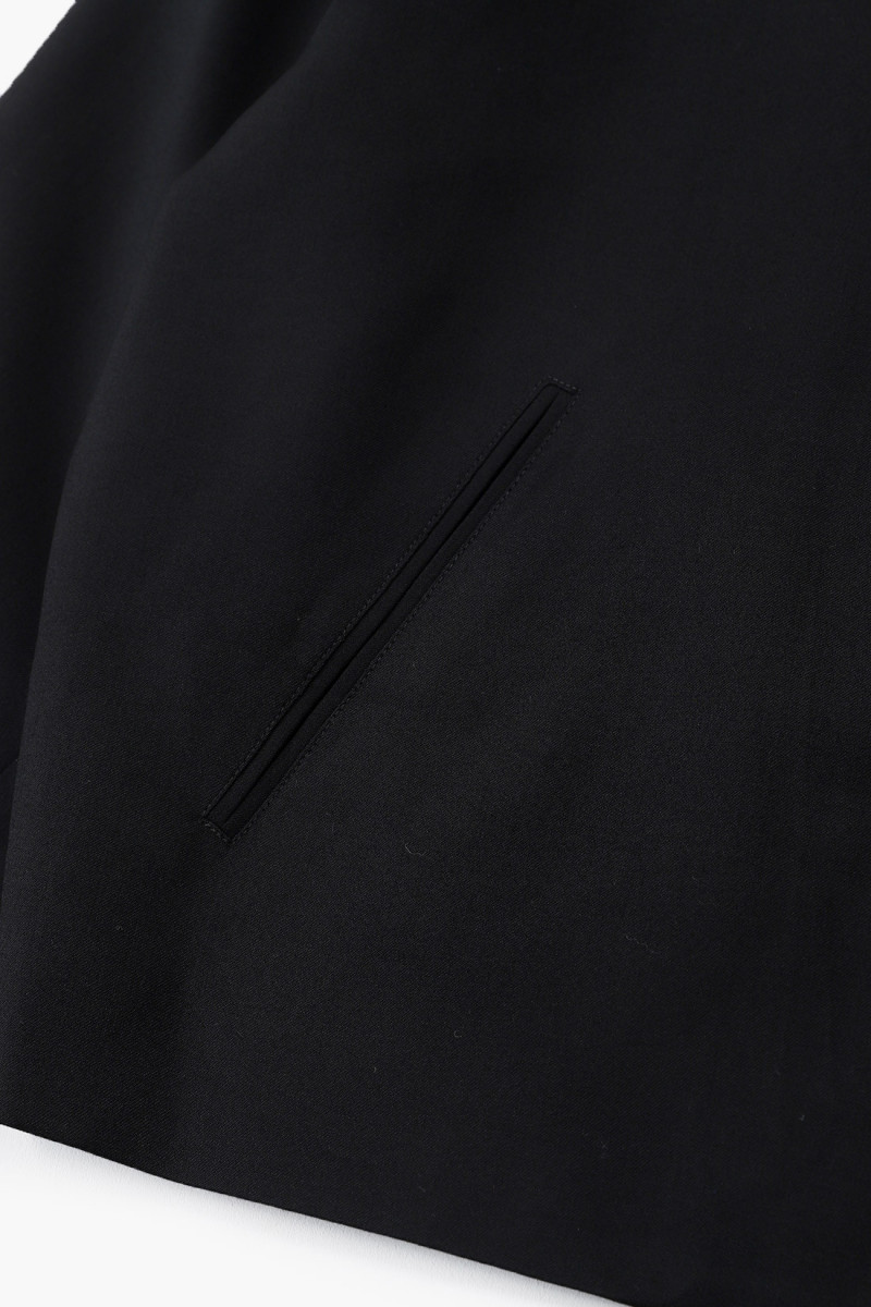 Mini jacket Black worsted wool