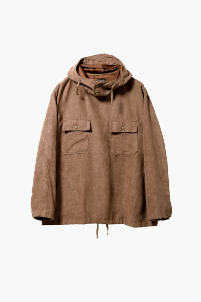 Engineered garments Cagoule shirt fake suede Khaki - GRADUATE STORE