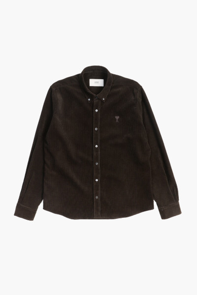 Ami Classic fit shirt Dark coffee - GRADUATE STORE