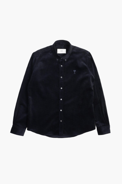 Ami Classic fit shirt Navy blue - GRADUATE STORE