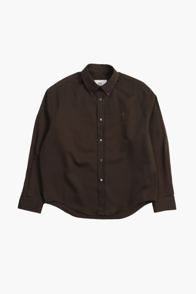 Ami Boxy fit shirt Dark coffee - GRADUATE STORE