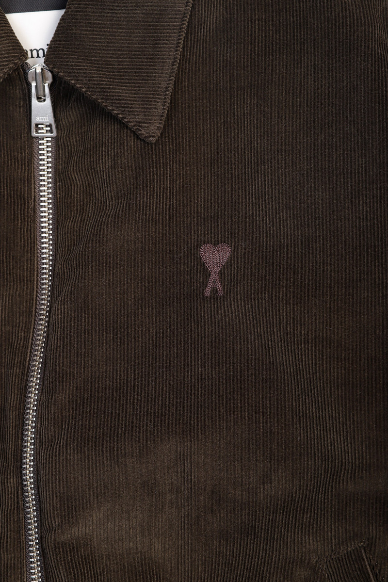 Blouson zippe adc Dark coffee