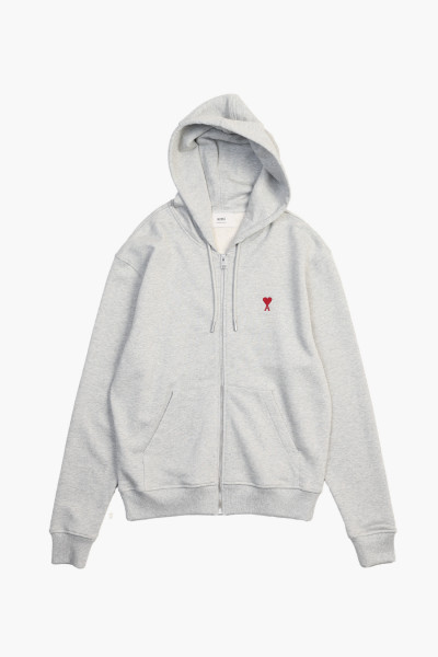 Ami Hoodie zippe ami de coeur Heather ash grey - GRADUATE STORE