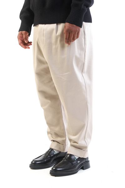 Ami Pantalon carotte oversize Beige clair - GRADUATE STORE