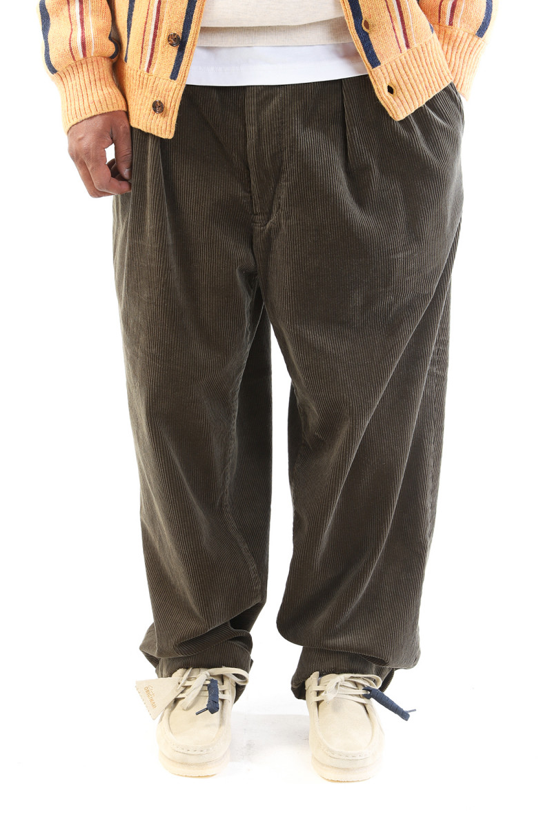 2pleats corduroy Dark green