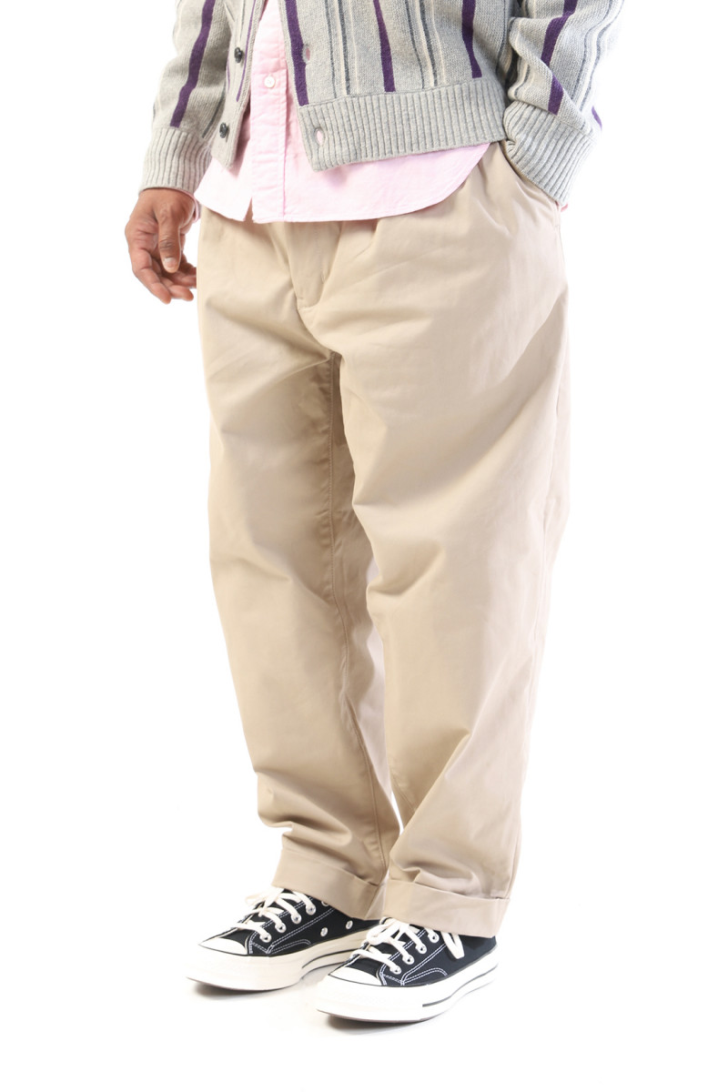 2 pleats twill Khaki