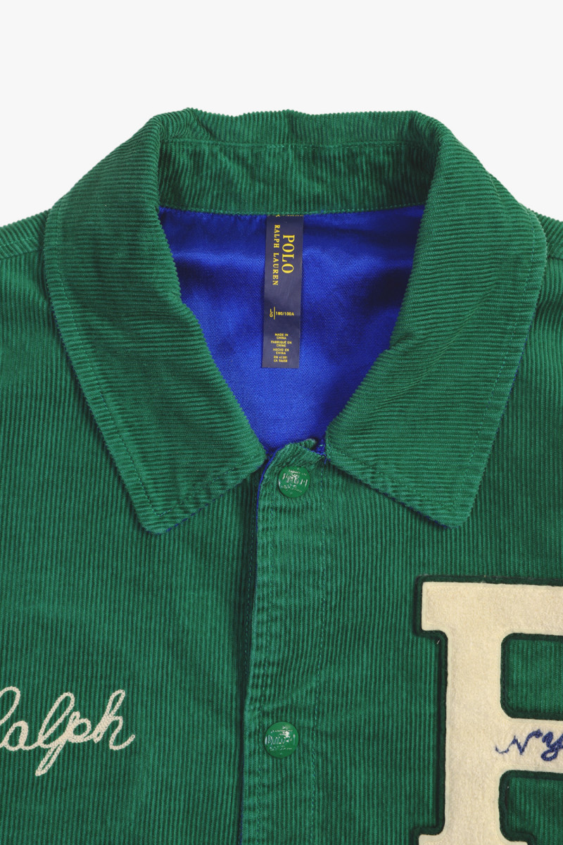 Reversible letterman jacket Green/blue