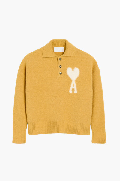 Ami Polo ami de coeur ecru Mustard - GRADUATE STORE