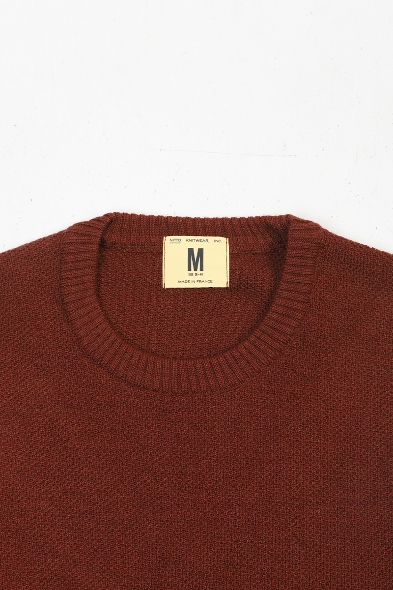 Pull youri col rond Brique