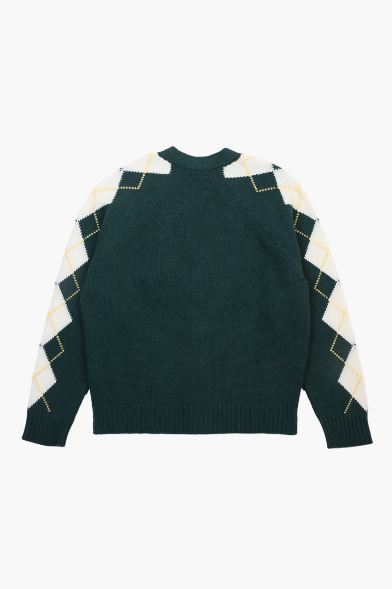 Cardigan over argyle p's Green