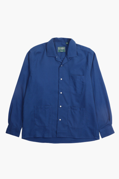 Gitman Sashiko style dobby Blue - GRADUATE STORE