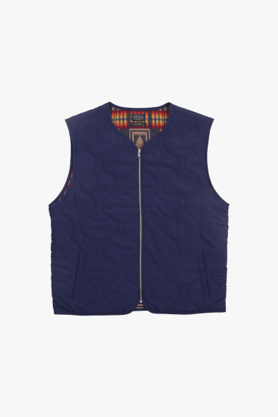 Pendleton Reversible quilted vest Harding navy - GRADUATE STORE