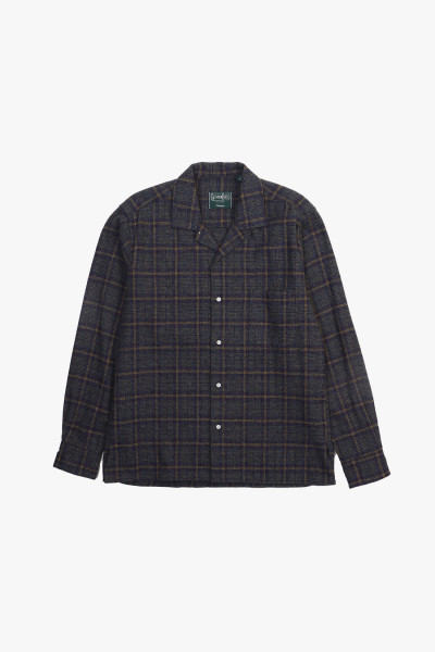 Gitman Brushed cotton tweed Blue - GRADUATE STORE