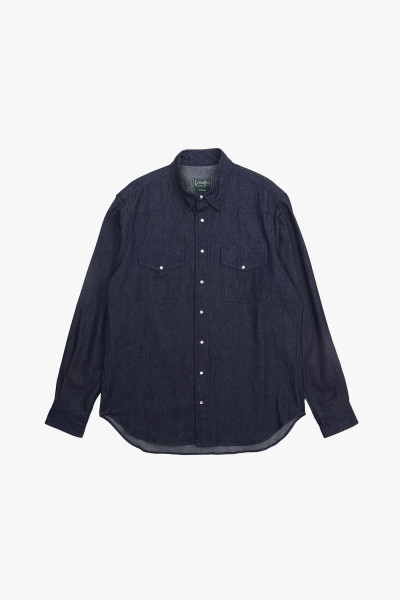 Gitman Dark denim shirt Indigo - GRADUATE STORE
