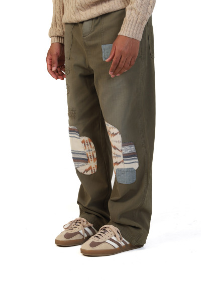 Pendleton Patchwork workpants Olive - GRADUATE STORE