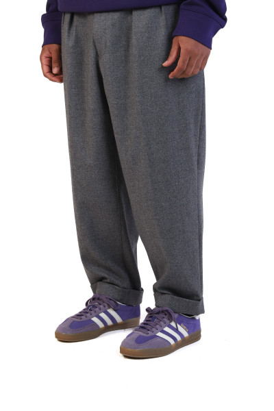 Beams plus 2 pleats trousers flannel Grey - GRADUATE STORE