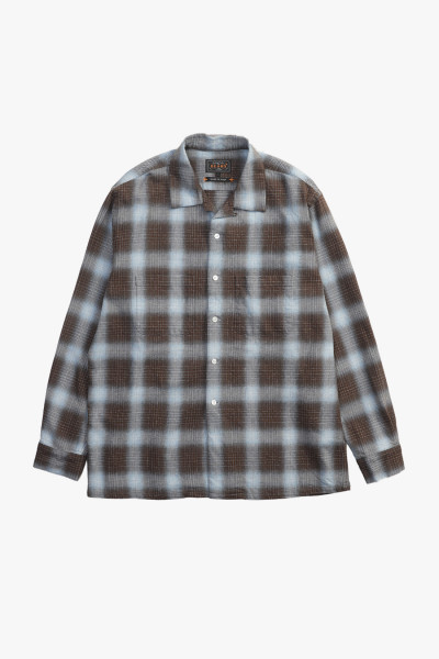 Beams plus Open idg check Brown - GRADUATE STORE