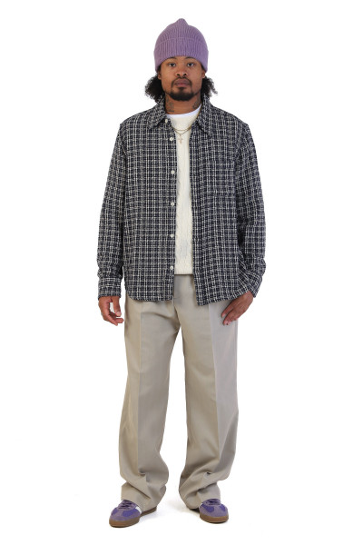 Reverse tweed snow check Blue