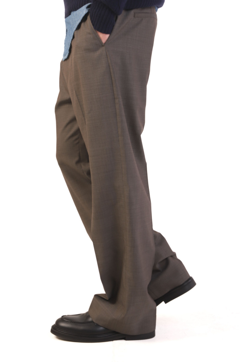 Borrowed chino Grey atom check wool