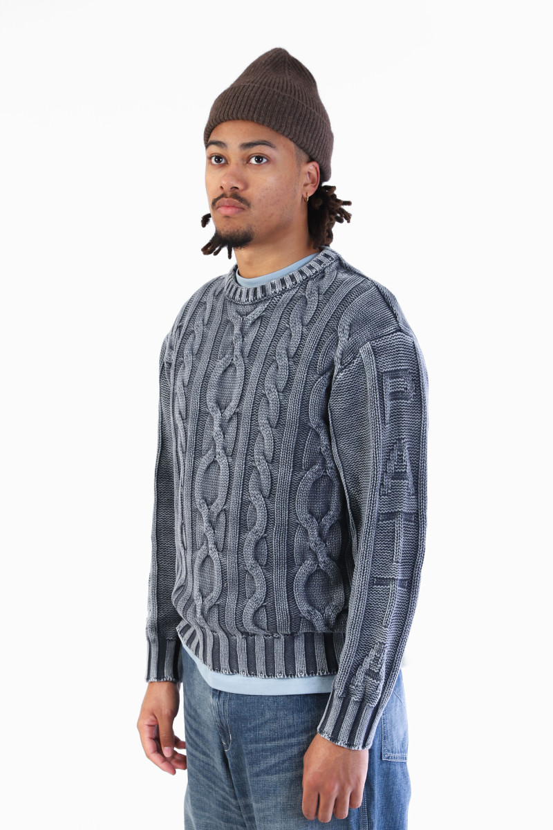 Patta cable knitted cold dye j Titanium