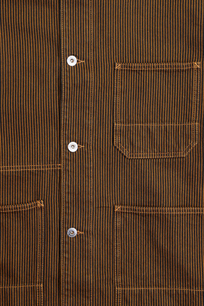 Polar skate co. Zera jacket Hickory stripe rust - GRADUATE STORE