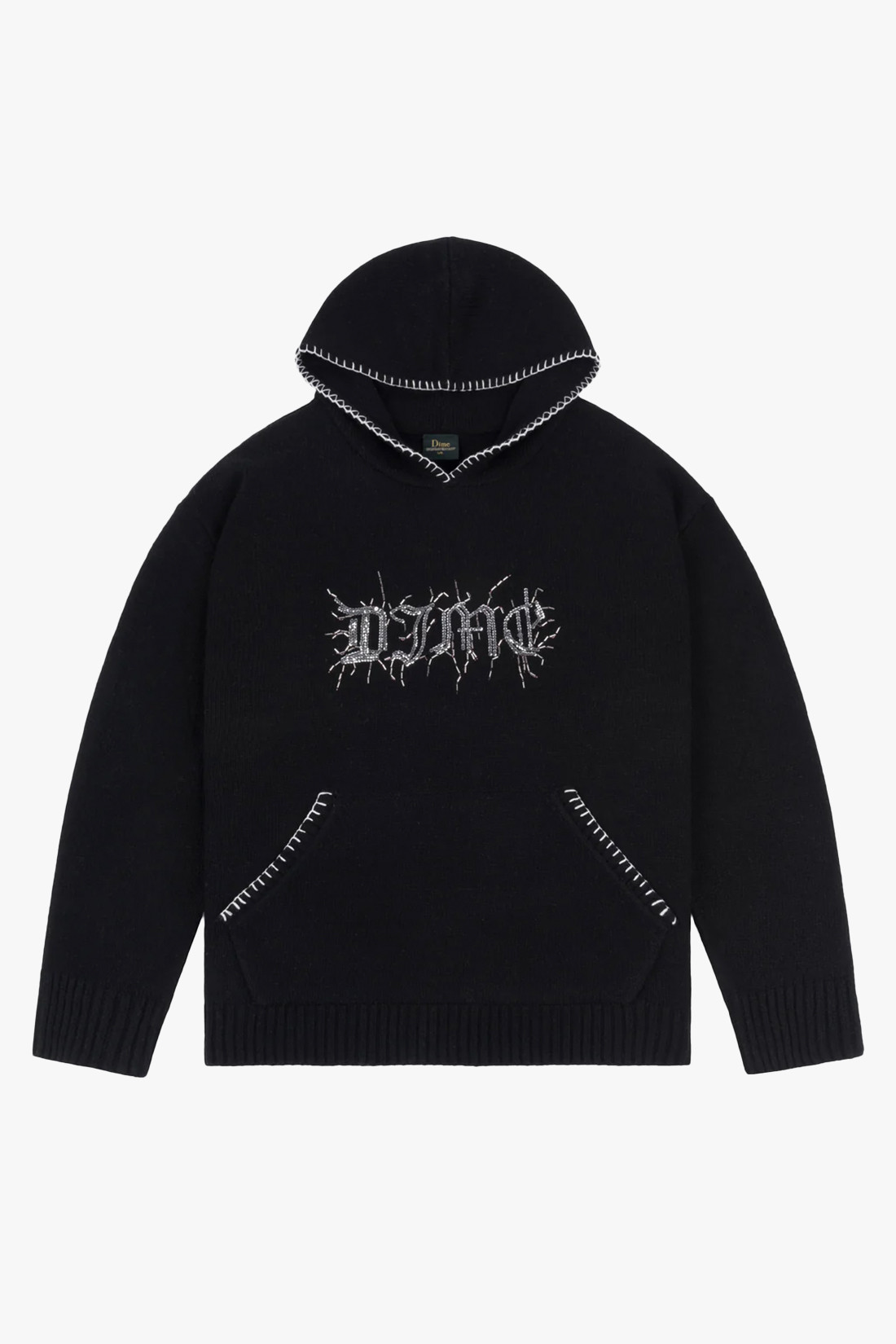 Hardcore wool hoodie Vintage black